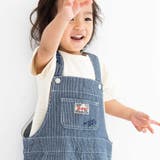 ロゴ刺しゅうヒッコリーオーバーオール(80~110cm) | WASK | 詳細画像4