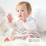 【日本製】バラ刺しゅうベロアワンピースブルマ付きベビー(70-90cm) | Tartine et Chocolat | 詳細画像2 