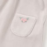 【日本製】バラ刺しゅうベロアワンピースブルマ付きベビー(70-90cm) | Tartine et Chocolat | 詳細画像7 