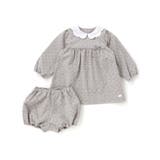 【日本製】【お揃い】チェックフロッキードットワンピースブルマ付きベビー(70~9… | Tartine et Chocolat | 詳細画像4 