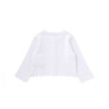 【日本製】【お揃い】ドラロン綿飾り編み長袖カーディガン(70-90cm) | Tartine et Chocolat | 詳細画像2 