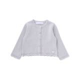 グレー | 【日本製】【お揃い】ドラロン綿飾り編み長袖カーディガン(70-90cm) | Tartine et Chocolat