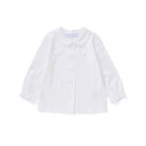 オフホワイト | 【お揃い】バイオシルスムース襟レースリボンブラウスベビー(70～90cm) | Tartine et Chocolat