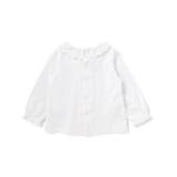 スーピマコットンバイオシルスムース後ろ開きレース襟ブラウスベビー(70~90cm… | Tartine et Chocolat | 詳細画像2 