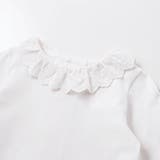 スーピマコットンバイオシルスムース後ろ開きレース襟ブラウスベビー(70~90cm… | Tartine et Chocolat | 詳細画像3 
