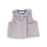 グレー | 【お揃い】裏リバティ(Leila)ファーベストベビー(60~90cm) | Tartine et Chocolat