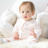 小花刺しゅうベロアフリルカバーオールベビー(70-80cm) | Tartine et Chocolat | 詳細画像1 