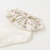 【日本製】【お揃い】すみれ花プリントサテンリボンソックスベビー（8～13cm） | Tartine et Chocolat | 詳細画像2 
