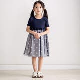 【日本製】ベアテレコドットチュールニットワンピース(90~140cm) | Tartine et Chocolat | 詳細画像3 