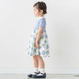 リバティMARINA S MEADOW丸襟半袖切り替えワンピース | Tartine et Chocolat | 詳細画像3 