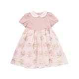 ピンク系 | リバティMARINA S MEADOW丸襟半袖切り替えワンピース | Tartine et Chocolat