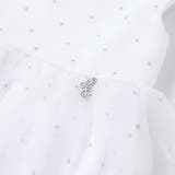 【日本製】サテン×マットオーガンジードットドレス(100～140cm) | Tartine et Chocolat | 詳細画像7 