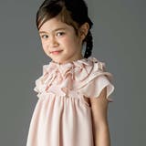 梨地リボン付け襟2WAYドレス(90～130cm) | Tartine et Chocolat | 詳細画像3 