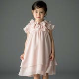 ピンク | 梨地リボン付け襟2WAYドレス(90～130cm) | Tartine et Chocolat