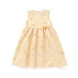 イエロー系 | 【日本製】ワッシャーオーガンジーフロッキープリントワンピース(100~140cm… | Tartine et Chocolat