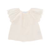 オフホワイト | ハイブリッドタイプライタースカラップブラウス(100~140cm) | Tartine et Chocolat