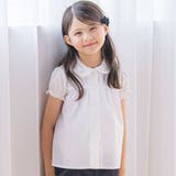 ホワイト | コットンシャンブレー襟付きパフスリーブブラウス(100~140cm) | Tartine et Chocolat