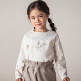 オフホワイト | 星空お月さまプリント刺しゅう長袖トレーナー(90~140cm) | Tartine et Chocolat