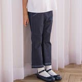 ネイビー | フロント2つボタン ラメデニムパンツ(100~140cm) | Tartine et Chocolat