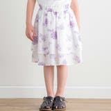 パープル系 | 【日本製】【お揃い】オーガニックコットンフラワープリントスカート(90～140c… | Tartine et Chocolat