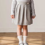 グレー系 | 【日本製】【お揃い】チェックフロッキードットスカート(100~140cm) | Tartine et Chocolat