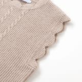 スカラップ畦編みニットベスト(100~140cm) | Tartine et Chocolat | 詳細画像13