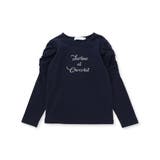 ネイビー | 【日本製】コンパクトコットンベア天竺ロゴプリントTシャツ(90~140cm) | Tartine et Chocolat