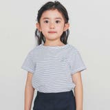 【日本製】【お揃い】リボンラインストーンの半袖Tシャツ(90~140cm) | Tartine et Chocolat | 詳細画像3 