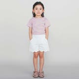 【日本製】【お揃い】リボンラインストーンの半袖Tシャツ(90~140cm) | Tartine et Chocolat | 詳細画像6 