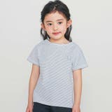 ホワイト系 | 【日本製】【お揃い】リボンラインストーンの半袖Tシャツ(90~140cm) | Tartine et Chocolat