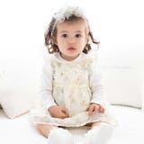 イエロー系 | 【お揃い】オーガンジー花柄プリントワンピース＆スムースブルマセット(70~90c… | fillot de bébé réduction