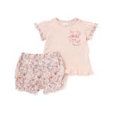 天竺半袖Tシャツ＆花柄プリントブルマセット(70~90cm) | fillot de bébé réduction | 詳細画像5 
