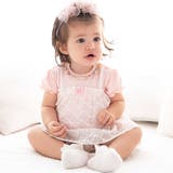 ピンク系 | 【お揃い】チュニック半袖Tシャツ＆リバティプリント花柄ブルマセット(70~90c… | fillot de bébé réduction