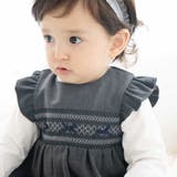 無地スモッキングジャンパースカート(70~90cm) | fillot de bébé réduction | 詳細画像5 