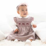 ピンク | 無地スモッキングジャンパースカート(70~90cm) | fillot de bébé réduction