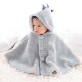 グリーン | モコモコミミ付フリースマント(50~90cm) | fillot de bébé réduction