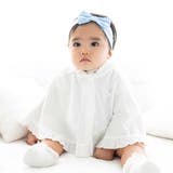 ホワイト | 【 UVカット 】フード付きブライト天竺フリルマント(60~90cm) | fillot de bébé réduction