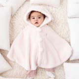 ピンク | 【お揃い】モコモコ耳付きフードフリースマント(50~90cm) | fillot de bébé réduction