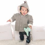 チェック恐竜フードマント(70~90cm) | fillot de bébé réduction | 詳細画像3