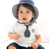 ホワイト | 天竺マリンブラウス(70~90cm) | fillot de bébé réduction