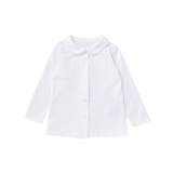 ホワイト | スムース丸襟ブラウス(70~90cm) | fillot de bébé réduction