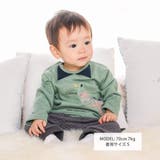 裏毛恐竜パッチトレーナー(70~90cm) | fillot de bébé réduction | 詳細画像3 