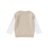 【お揃い】ワッフル重ね着風星パッチワークトレーナー(70~90cm) | fillot de bébé réduction | 詳細画像5