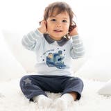 【お揃い】ボーダー星パッチインレイロングパンツ(70~90cm) | fillot de bébé réduction | 詳細画像2 