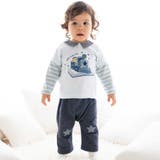 【お揃い】ボーダー星パッチインレイロングパンツ(70~90cm) | fillot de bébé réduction | 詳細画像3 