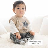 チェック柄ジャガードロングパンツ(70~90cm) | fillot de bébé réduction | 詳細画像2 