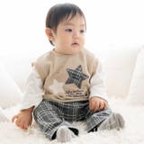 チェック柄ジャガードロングパンツ(70~90cm) | fillot de bébé réduction | 詳細画像3 