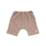 ブラウン | ガーゼ裏毛ワッペン付きパンツ(70~90cm) | fillot de bébé réduction