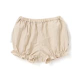 ベージュ | ブロードラメチュールフリルブルマ(60~90cm) | fillot de bébé réduction