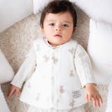マイクロフリースクマ刺しゅうリバーシブルベスト (60~90cm) | fillot de bébé réduction | 詳細画像1 